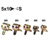 50 5-9mm Fastener Spring Clip Clamp Assortment