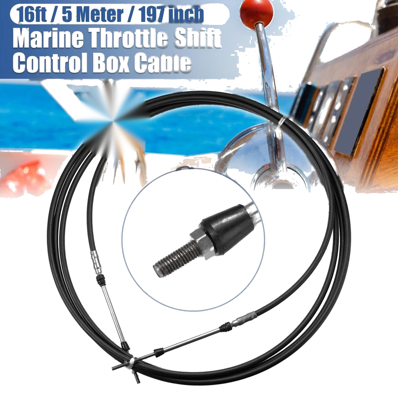 Yamaha Black 1pcs / 16ft / Marine Type Shift Remote Control Box Cable
