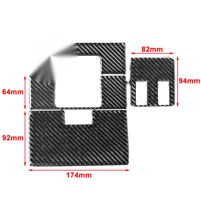 Toyota Tundra (2014-2021) Black 4 Pcs Reading Light Panel Cover Trim