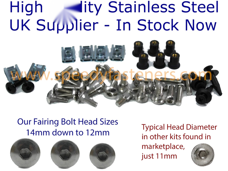 Honda CBR 600F Complete Stainless Steel Fork Head Bolts