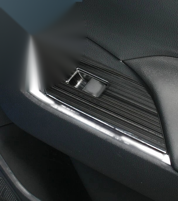 Toyota RAV4 - Black Steel 4 x Pieces Window Lift Cover Trim (2019-2023)