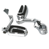 Harley 1-1/4" Long Angled Highway Bar Engine Guard Footpegs