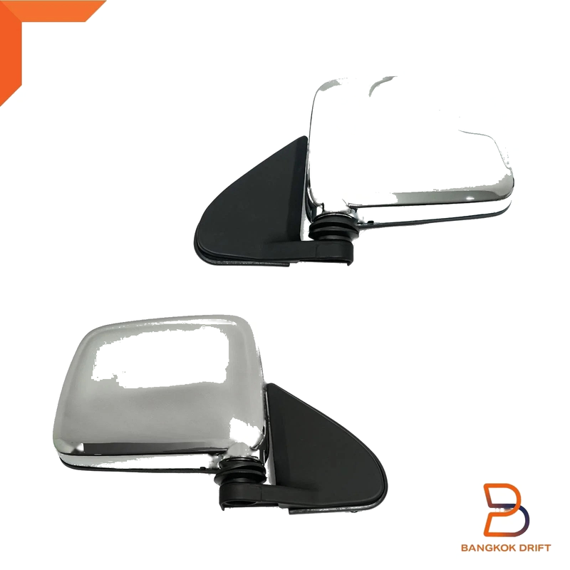 Nissan Navara UTE D22 Chrome Side Door Mirror Pair (1997-2005)