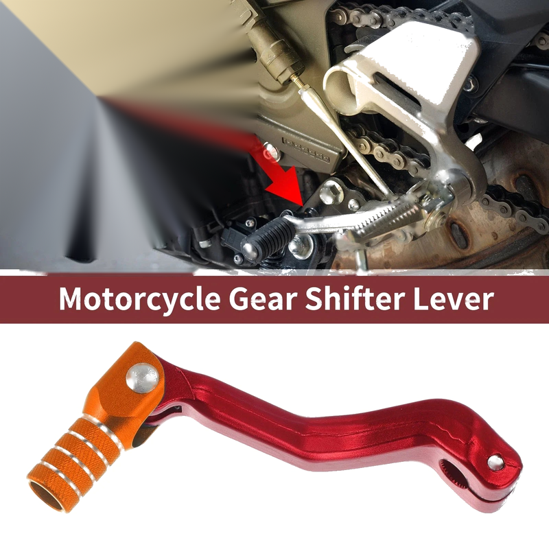 Kayo T2 Folding Shifter Lever Red Orange Silver