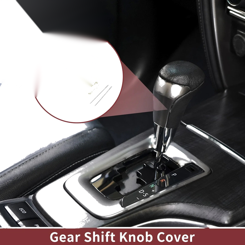 Acura TL 1 Set Pebbled Black Beige Gear Shift Knob Cover (2009-2014)