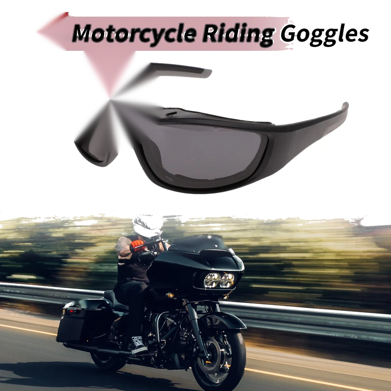 Motorcycle 1Pc Goggles Deep Gray Lens Black Frame Tri-acetel Cellulose