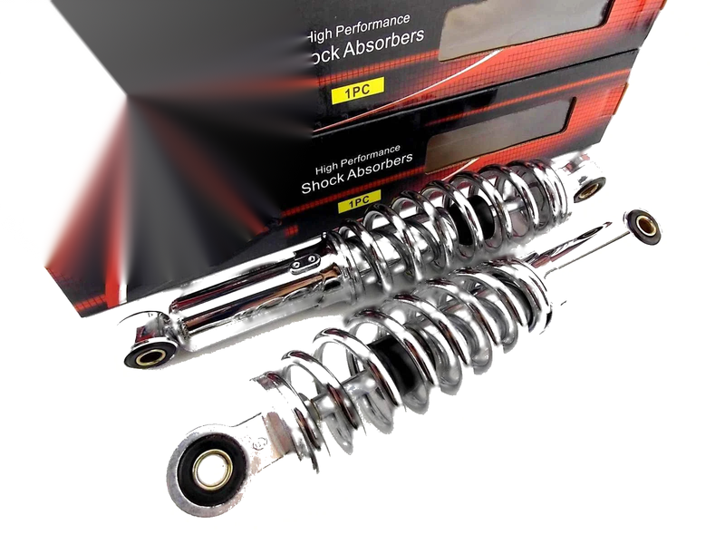 Yamaha DT50 280mm JBS Chrome Rear Shock Absorbers (1972-1980)