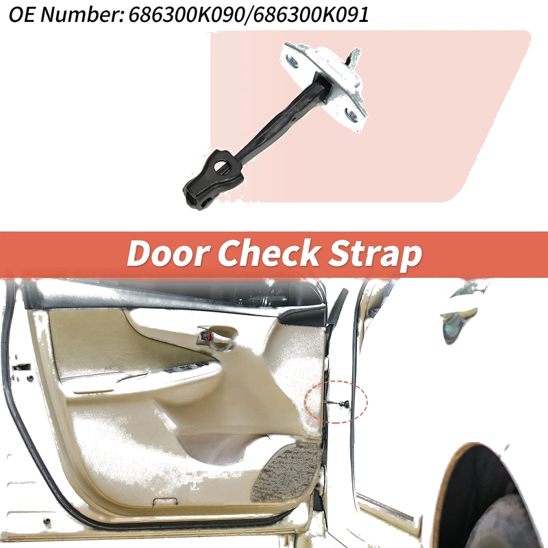 Toyota Hilux 1pc Rear Left/Rear Right Door Check Strap (2015–2022)