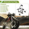 Honda CRF50 Silver Tone Motorcycle Foot Pegs (2004-2023)