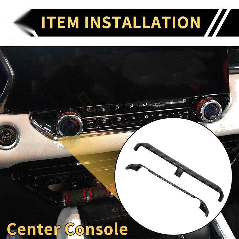 Chevy Colorado Central Control Panel Trim Cover Carbon Fiber (2023-2024)