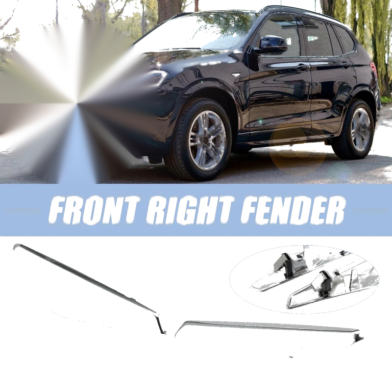 BMW X3 X4 F25 F26 Front Fender Side Marker Finisher Trim