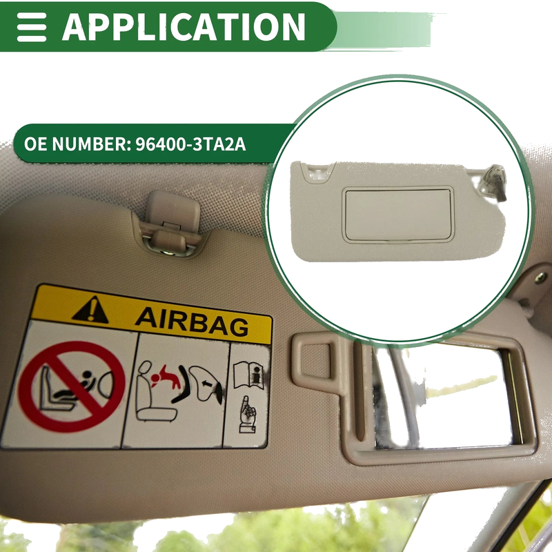 Nissan Altima Right Car Sun Visor with Mirror & Light (2013-2017)