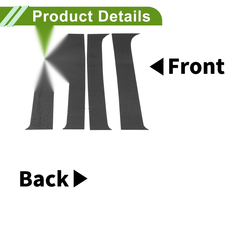 Chevy Silverado 4 Pcs Door Pillar Window Trim (2014-2023)