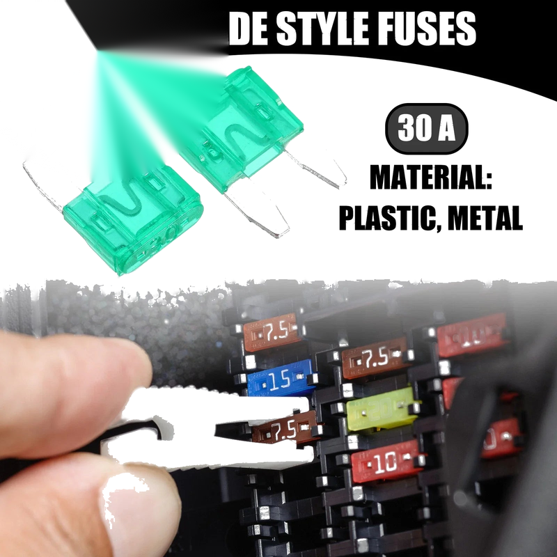 Car 5 x Mini 30AMP APM/ATM Blade Fuses Short Circuit Protection