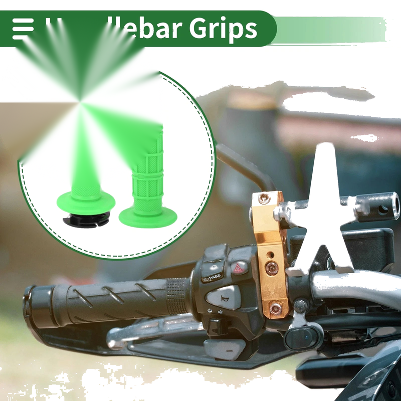 Make Model 7/8" 22mm Hand Grips Cover TPR Green