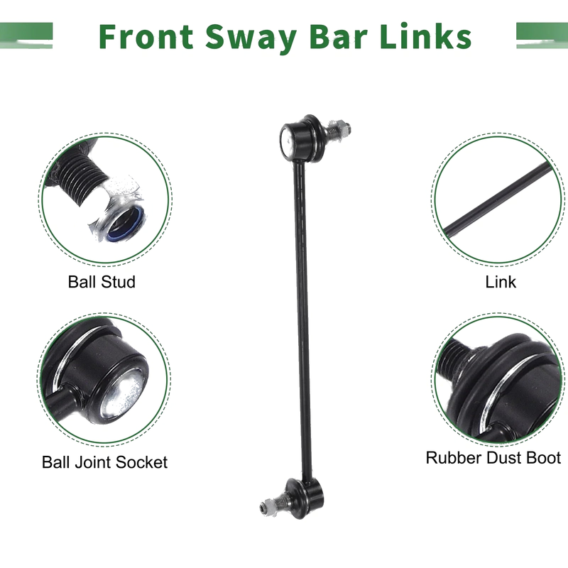 Ford Escape 8pcs Front Suspension Kit Tie Rod Ends & Sway Bar Links (14-18)