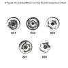 Jeep Compass Wheel Lock Lugnut Antitheft Removal Key Socket