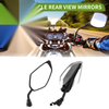 Make Model M10 / 1 Set / Rear View Mirrors Leaf Shape Silver Tone Iron Plastic