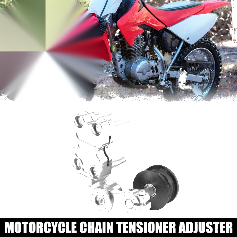 Motorcycle Silver Tone Aluminum Alloy Chain Tensioner Automatic Adjuster
