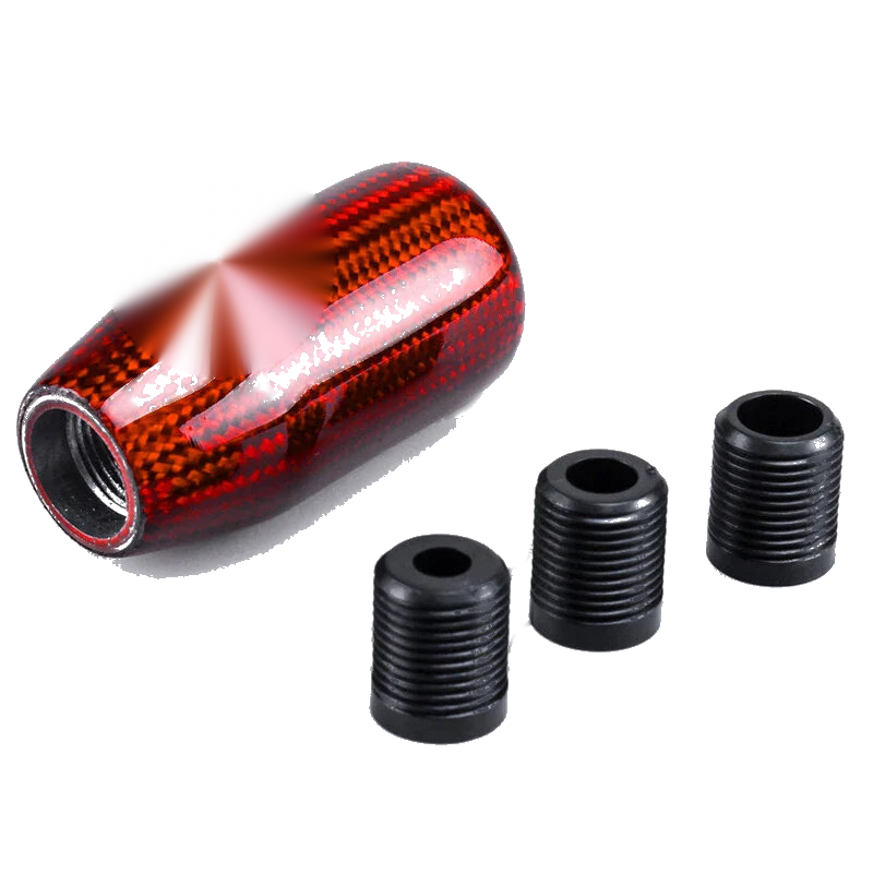 Car Shifter M8 M10 M12 73mm Red Carbon Fiber Gear Shift Knob