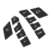 Button Repair Decals Car Sticker 1 Set ABS Black