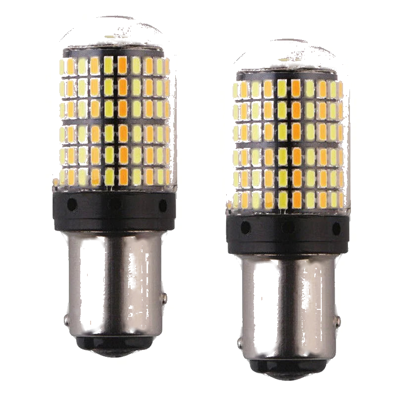 Car 1157 2057 2357 LED Switchback Turn Signal Brake Light Bulbs