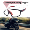 Motorcycle Riding Goggles Light Red Lens Black Frame PC