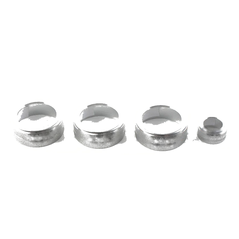 Honda Civic (2022 - Present) Silver 4x AC Climate Control Knob Ring Covers