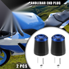 Honda Black Blue 2pcs Handlebar End Plug 7/8" 22mm Handle Grip