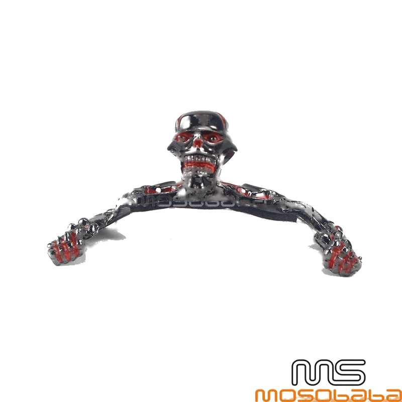 Harley Ornament Titanium Red Headlight Visor Skull Decor