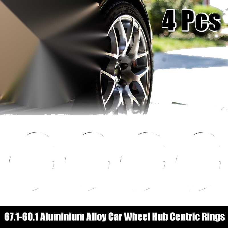 4pcs 67.1–60.1 mm Aluminium Hub Centric Rings Wheel Bore Spacer