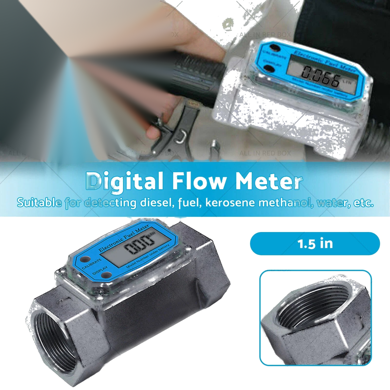 Oval Gear 1.5" Turbine Digital Diesel Water Fuel Flow Meter