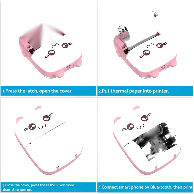 Mini Pocket Thermal Printer Bluetooth Mobile Photo Printing