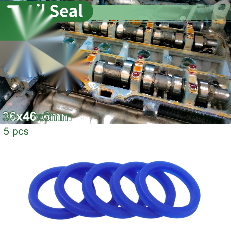 MakeModel Oil Seal / 36x46x6mm 5 Pcs / Rotary Shaft Seal TPU