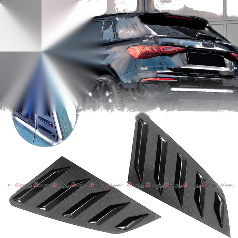 Audi A3 S3 8Y Hatchback Carbon Look Side Vent Window Louver (2021–2023)