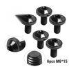 Bike Motorcycle 6 x Black Titanium M6x15mm Torx Head Bolts