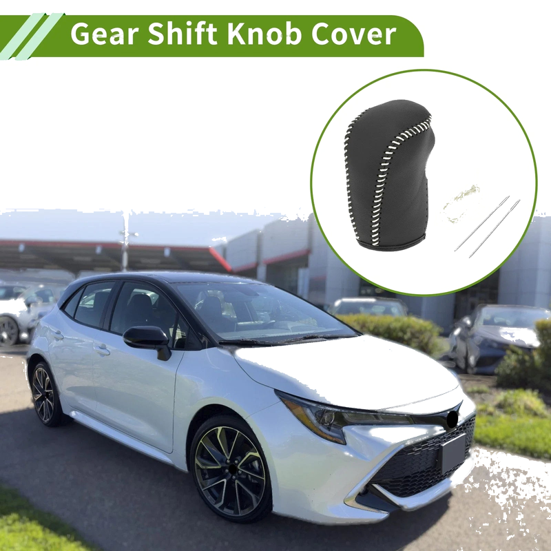 Nissan Altima Gear Shift Knob Cover 2013-2018 Black Beige Faux Leather
