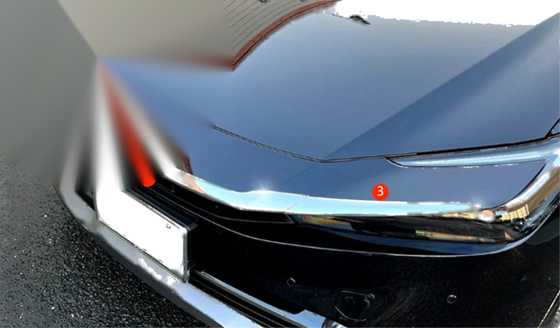 Toyota Prius 3 x Front Engine Hood Lid Cover Trim (2023-2024)