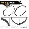 Toyota Tacoma AC Vent Dashboard Decoration Rings 4 x Black (2016-2021)