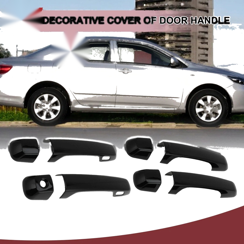 Toyota Land Cruiser Gloss Black Car Door Handle Cover Set