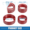 Chevy Malibu (17-22) Red 3 x Console Audio Volume Knob Ring Cover