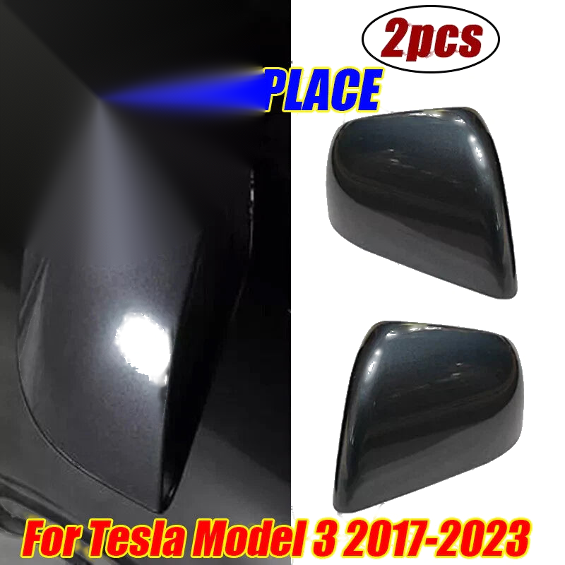 Tesla Model 3 Gloss Grey Car Side Mirror Cover Cap (2017–2023)