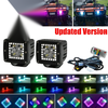 Car 3" RGB Halo Ring LED Work Light Pods (No Year Specified)
