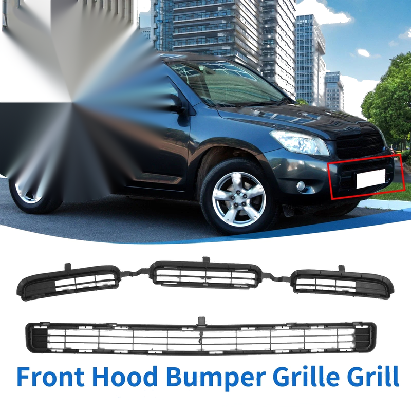 Toyota RAV4 (2006-2008) Black Front Lower Bumper Grille