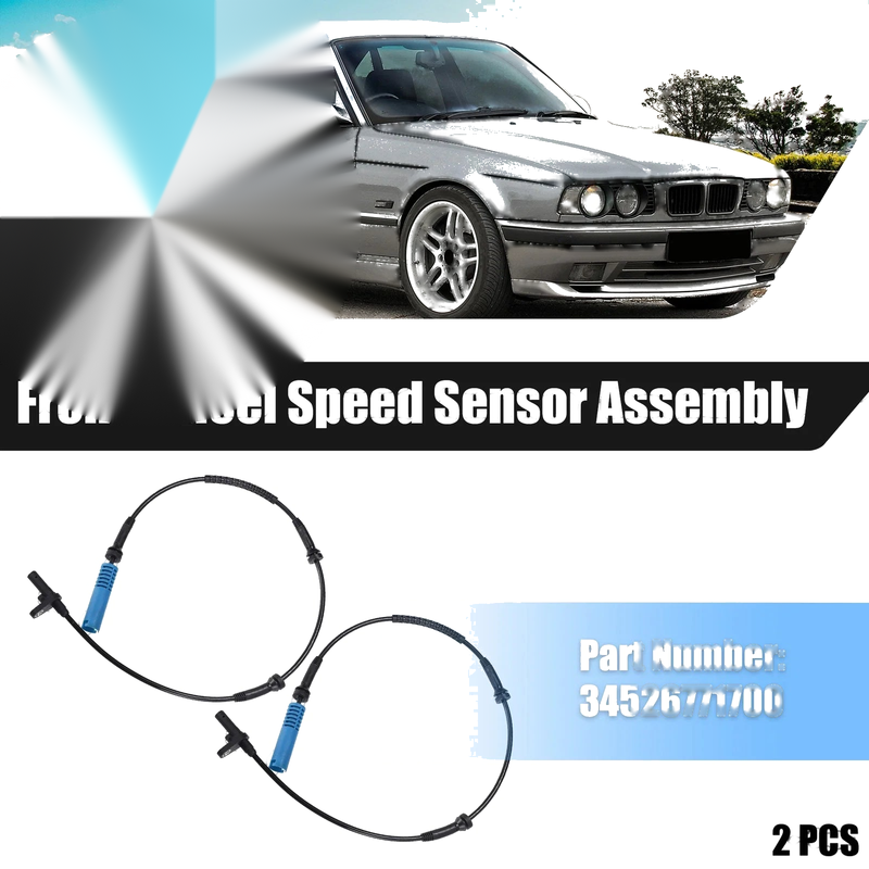 BMW 525i Front Left Right ABS Wheel Speed Sensors (2001-2007)