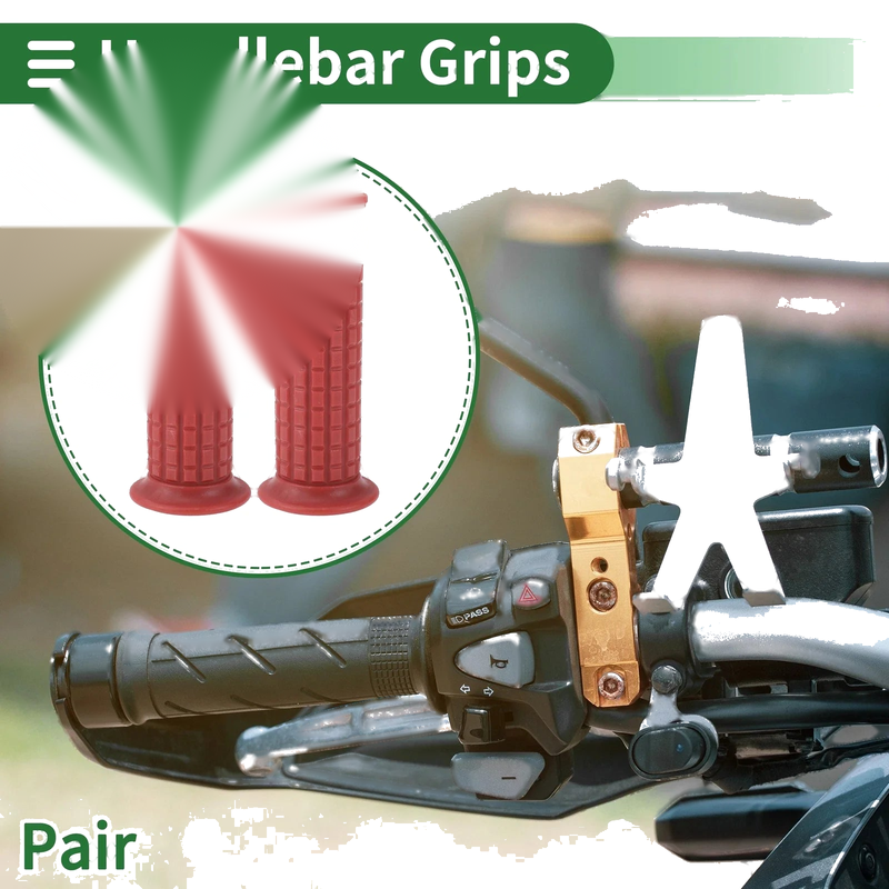 Hand Grips / 25mm / Motorcycle Grips TPU Dark Red