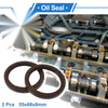 Oil Seal 55x68x8mm Brown 2 x Seal Ring Rotary Shaft FKM Rubber