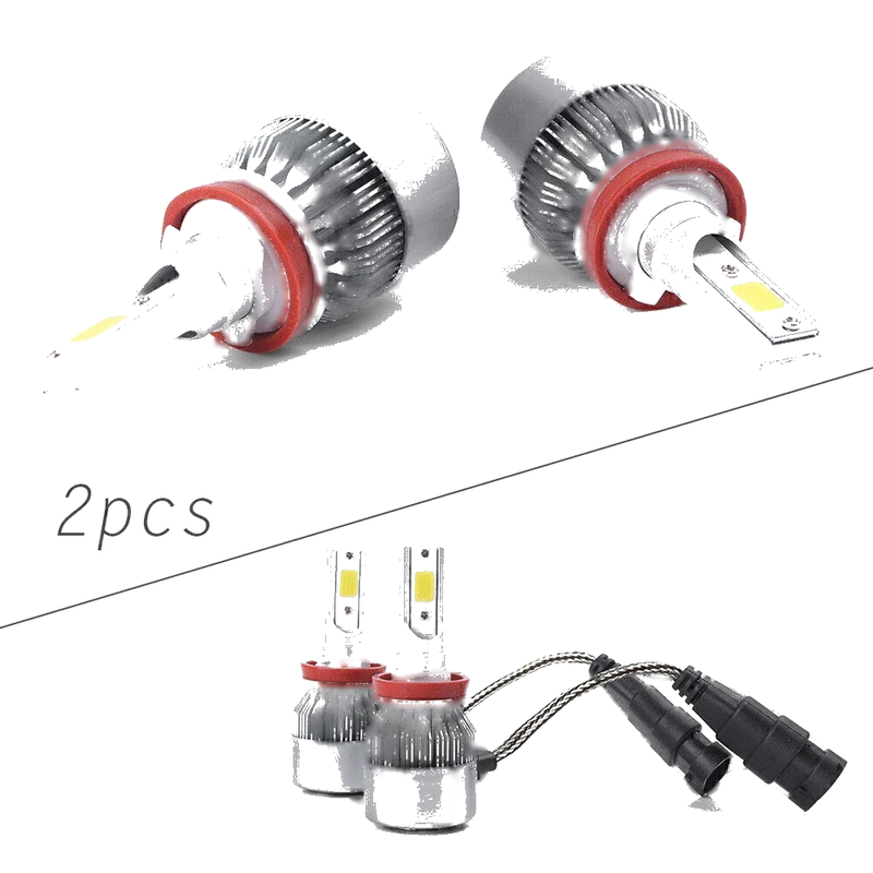 H8 H9 H11 36W COB LED White Headlight Bulbs (6000K)