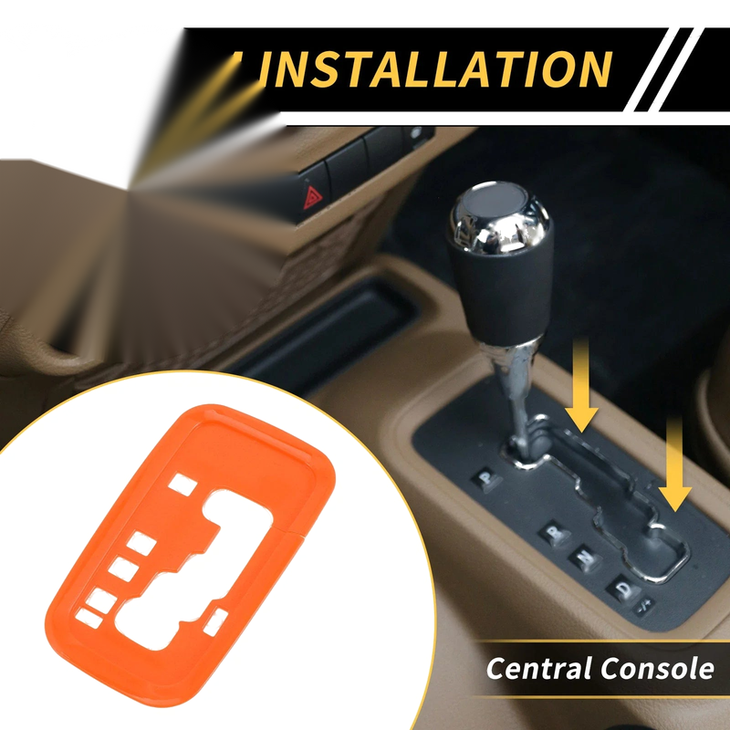 Jeep Wrangler Center Console Gear Shift Frame Cover Trim (2011-2017)