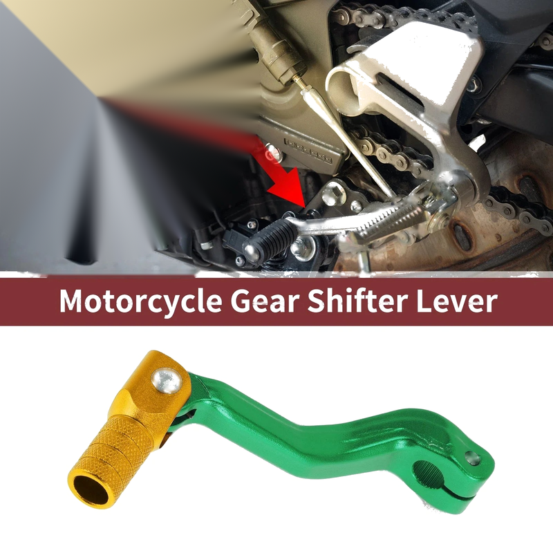 Kayo T2 Folding Gear Shifter Lever Green Gold Tone